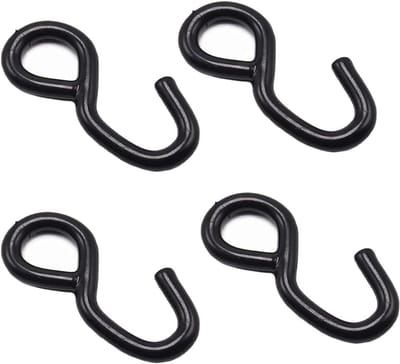 ByShane - 4 Stuks Ratchet Haak voor Zware Belasting | 25mm x 800kg | S Haak Ratchet Strap | Vervanging voor Tie Down Riemen, Trailer Straps en Singelbanden