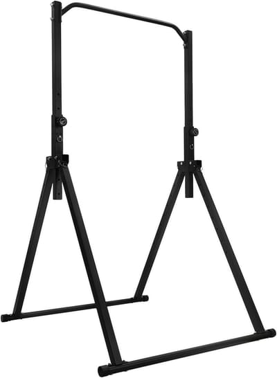 Optrekstang Power Tower - Dip Station Pull-up Bar - Thuisfitness Krachttraining - In Hoogte Verstelbaar - Max 200 kg - Zwart