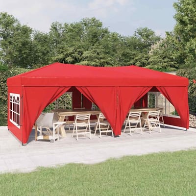 Opvouwbare Partytent - Paviljoen Tuinfeest - Outdoor Bijeenkomsten - Waterdicht Oxford Weefsel - 3 x 6 Meter - Rood