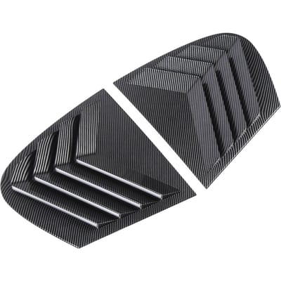 Achterruit Zijluiken Koolstofvezel Patroon Sportieve Stijl Luchtrooster Lamellen Scoop Schaduwen Afdekking Cool gray