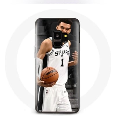 Hoesje - Maniacase - Samsung Galaxy S9 - Victor Wembanyama - Zwart - Flexibel