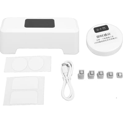 Contactloze Toiletspoeling Automatisch 0,25S Snelle Inductie USB Opladen Infrarood Sensor Toiletdoorstromer white