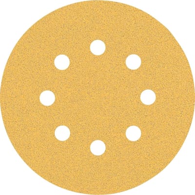 GELLDG Schuurpapier - 125 mm schuurpapier - 8 gaten - Geschikt voor het schilderen van hout en hardhout - Korrelgrootte 80 - Professionele accessoires - Geschikt voor schuurmachines met geleiderail - 50 vellen