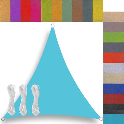 Awning, Triangular, Waterproof, 1.60 x 1.60 x 1.60 m, Awning, Balcony, Rain Protection, 95% UV Protection, Wind Protection, Canopy, Canopy, Tarpaulin for Garden, Patio, Outdoor, Camping, Patio, Pool,
