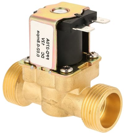 Elektrische Solenoïde Ventiel 12V G3/4, Messing, Normaal Gesloten, Voor Water en Irrigatie Systemen