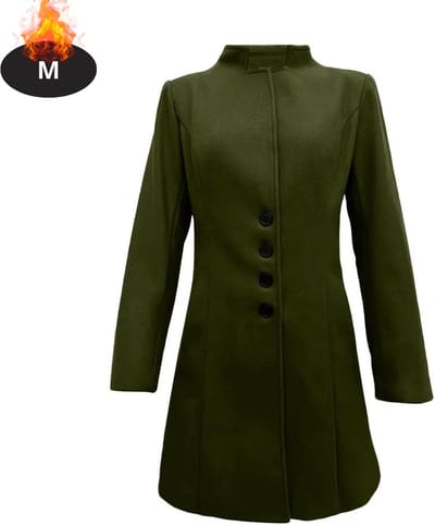 Livano Mantel Dames - Tussenmantel - Jas - Mantelpakje - Trenchcoat - Overjas - Overcoat - Winter - Legergroen - M
