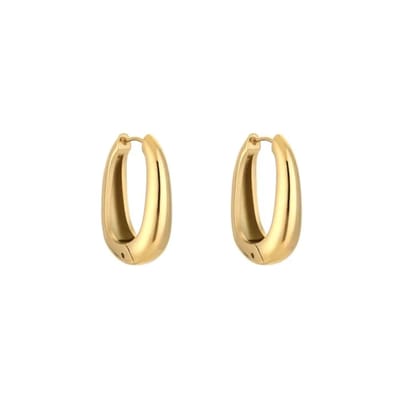 Bijoutheek Oorringen Oval Hoop 2,5 cm Goud