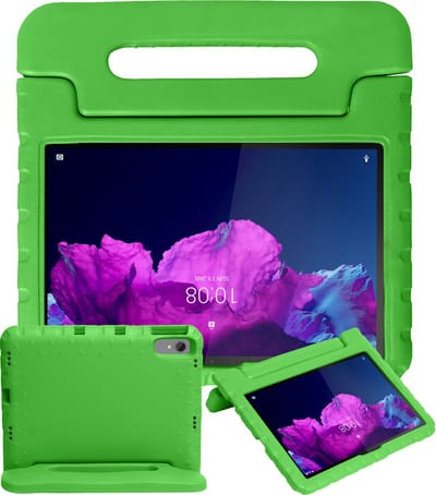 Hoesje - Geschikt voor Lenovo Tab P11 - Kinderhoes Shockproof Bumper - Kidsproof Case - Tablethoes - Kinder Hoes Cover - Groen