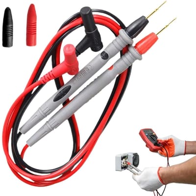 Multimeter Stroomsensor - Stroomtester Pen - Elektrische Metingen - 20A 1000V Nauwkeurig - 1.05m Kabel - Zwart/Rood