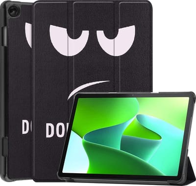 Hoesje Geschikt voor Lenovo Tab M10 (3e / 3rd generatie) - Dun & Stevig - Trifold Bookcase - Hard Cover - Hardcover Book Case - Tablet Hoes - Don't Touch Me