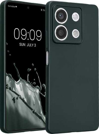 kwmobile metallic telefoonhoesje van TPU - geschikt voor Xiaomi Redmi Note 13 5G - Flexible case voor smartphone - In metallic petrol