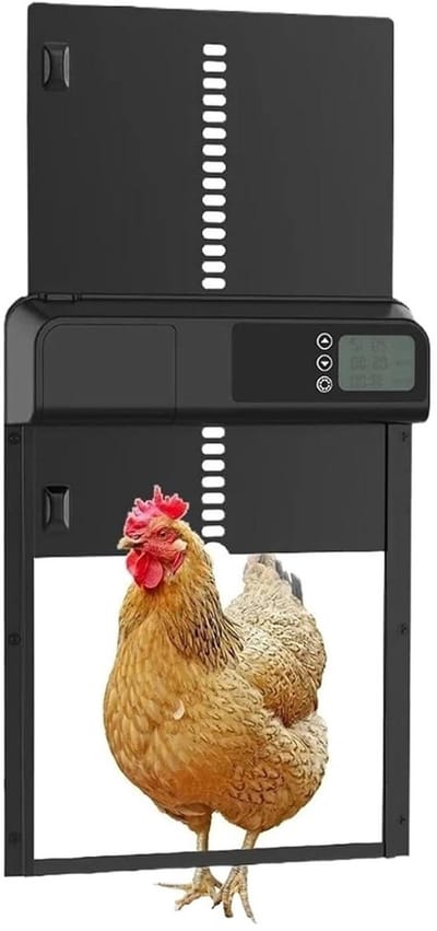 Automatische Kippendeur - Gevogelte Poort - Veilig Dieren Houden - Met Timer - 10g - Zilverkleurig