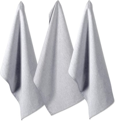 Set van 3 Handdoeken - Chambray Grijs Keuken Handdoeken