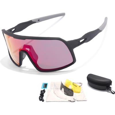 Sport gepolariseerde zonnebril UV-bescherming Fietsen zonnebril voor heren Dames Fietsen Vissen Hardlopen gray