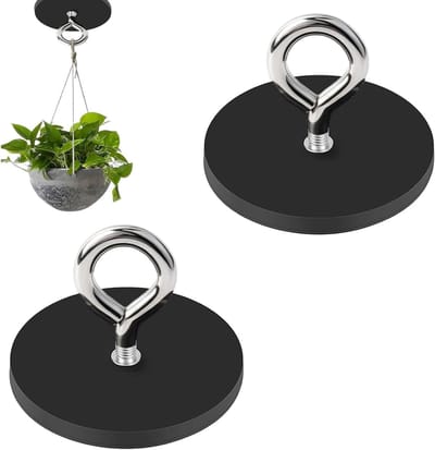 Sterke Magnetische Haken 2 Stuks 66 mm Neodymium Magneten voor Lampen, Voertuigen en Lichtstrips met Schroefdraad M4