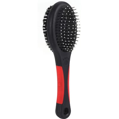Mode Plastic Handvat Dubbelzijdig Hondenkam Lange Haren Borstel Multifunctioneel Puppy Verzorgingsgereedschap black