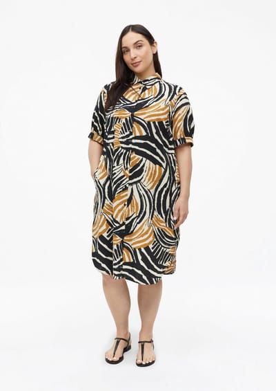 Vloeiende jurk van gemengde viscose met smockdetail en plooien voor vrouwen s.Oliver