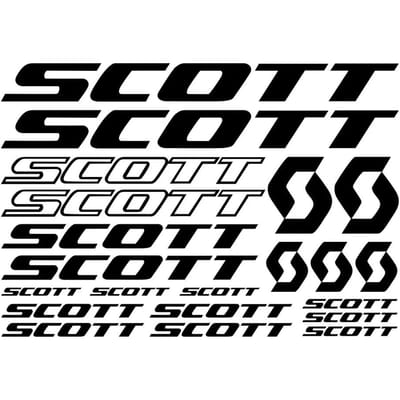 30cm 21stuks voor SCOTT FIETS FRAME STICKERS DECALS VEL FIETS FIETSEN Producten Accessoires Autohoes Krassen Persoonlijkheid, PVC 25cm