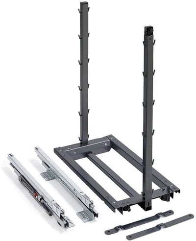 Kesseböhmer DISPENSA junior III anthraciet uittrekframe voor corpusbreedte 300 mm met montage op de bodem