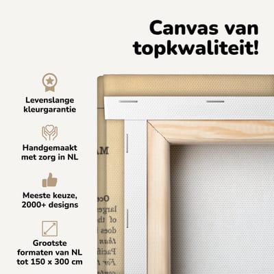 Canvas schilderij 180x120 cm - Wanddecoratie Antieke wereldkaart westelijk en oostelijk halfrond - Muurdecoratie woonkamer - Slaapkamer decoratie - Kamer accessoires - Schilderijen op canvas