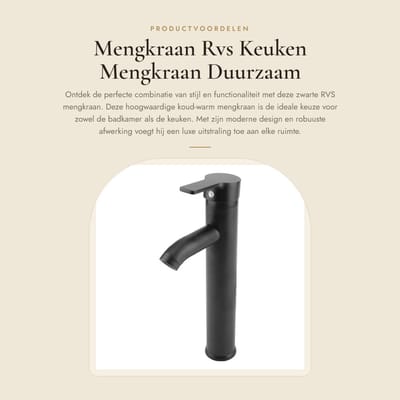 Dailygoods- Mengkraan Hoogwaardige Roestvrij Staal - Keukenkraan - Douchekraan - Antislip Handvat - Duurzaam - Waterbesparend