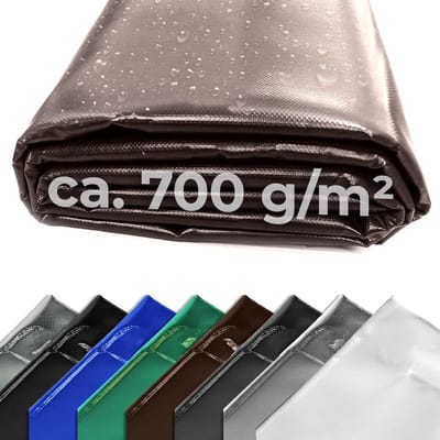 Stevig PVC Vrachtwagenzeil Bruin 15x2,5m - 100% Waterdicht en UV-bestendig