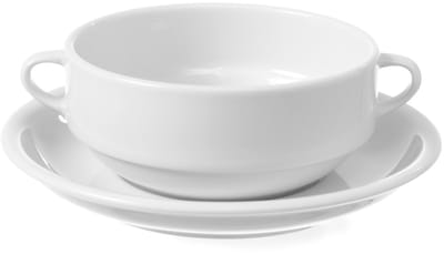 Hendi Optima - Porseleinen Bouillonkom - 380ml - Set van 12 - Witte Hotelporselein