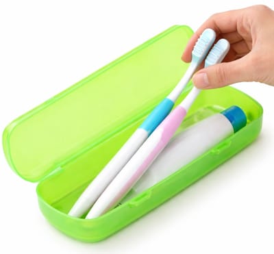 Multifunctionele Reis Tandenborstel- & Tandpasta Houder – Compacte Opbergdoos in Stijlvolle Snoepkleuren – Ideaal voor Reizen, Thuis & Gezinsgebruik – Lekvrij & Hypoallergeen - Groen