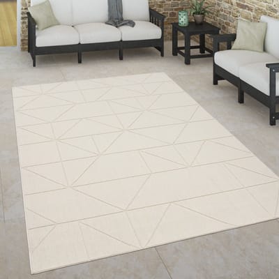 Paco Home Binnen- en buitenvloerkleed, terras en balkon, weerbestendig Scandinavische stijl 80x150 cm