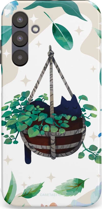 Casetastic Hoesje Geschikt voor Samsung A25 - Stijlvolle Beschermende Duo-layer Case - Hangkat