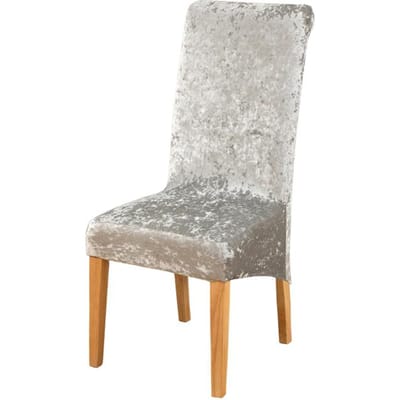 Hoge rugleuning XL-formaat stoelhoes Gouden glanzende fluwelen stretch stoelhoezen voor eetkamer Bruiloft banket Spandex Home Decor Case XLarge(60-75cm)
