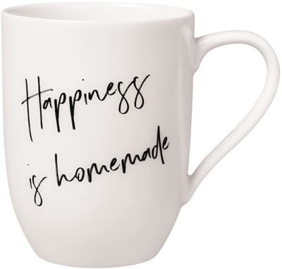 Becher mit Henkel 'Happiness is Homemade' Statement 290 ml