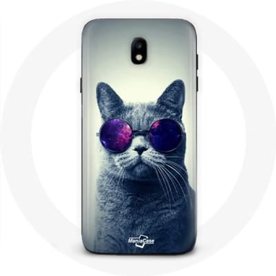 Samsung Galaxy J3 2017 hoesje Kat Paars Brilstijl