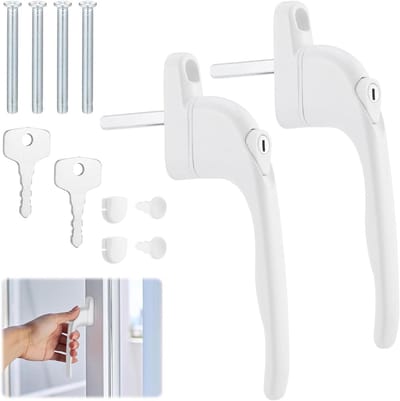Allecto Plus - 2 stuks raamgrepen voor UPVC-ramen - Vervanging van