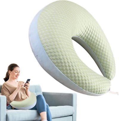 Leeskussen - Rugsteun Kussen - Ontspannen Zitten - Verstelbare Armsteunen - 60x58 cm - Groen