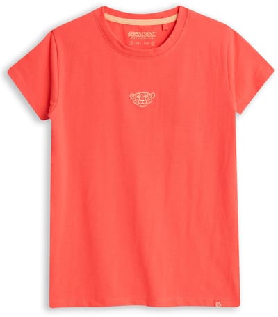 4PRESIDENT T-shirt meisjes - Mid red fluor - Maat 92 - Meiden shirt