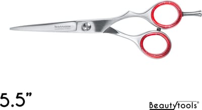 BeautyTools SILVER LINE Kappersschaar / Knipschaar Rechtshandig - Silver SliceCut (5.5 Inch) - (RS-1482) lang haar + Uitdunschaar BeastThin (RS-0089)