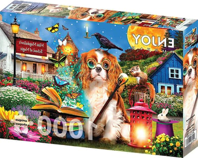 Magische School Puzzel - Legpuzzel Fantasie - Ontspannen Tijdverdrijf - Gedetailleerd Kunstwerk - 1000 Stukjes - Meerkleurig