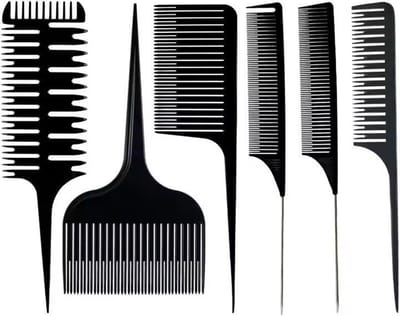 Cabantis Haarverf Kammenset - Haarverzorging - 6delig set - Zwart