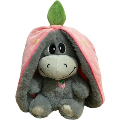 Heet Ademend Verlicht Muzikaal Avocado Ezel Pluche Pop Schattige Ezel Slaap Comfort Metgezel Knuffels Speelgoed Kinderen Cadeaus 32 14 14cm 310g