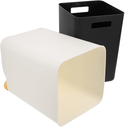 Prullenbak Met Deksel - Afvalbak Huishouden - Keuken Badkamer - Druktype Deksel - 29 x 21 cm