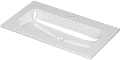 INK Aspekt Wastafel Porselein Centraal met 1 Kraangat - 800x450x15 mm - Glans Wit