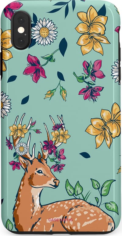 Casetastic Hoesje Geschikt voor Apple iPhone Xs Max - Stijlvolle Beschermende Duo-layer Case - Bloemenbronst