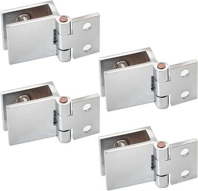 Verstelbare Glazen Pivot Scharnier Kit voor Douche, Geschikt voor 5-8mm Glas, Inclusief 4 Stuks en Klemmen voor Badkamerkast