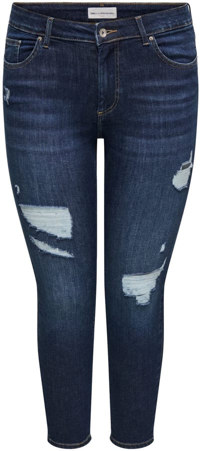 ONLY Carmakoma Skinny fit jeans CARWILLY Mid waist Skinny fit Enkel lengte Jeans