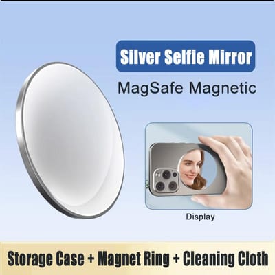 MagSafe Magnétique Téléphone Arrière Selfie Miroir Vlog HD Photo Assist Caméra Miroir Convexe pour IPhone Samsung Accessoires de Photographie white