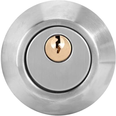 Allecto - Deurslot - Eencilinder - Diefstalbeveiliging - Zilver - Roestvrij staal - Duurzaam en veilig - Geschikt voor thuis en kantoor - 16,5 x 11...