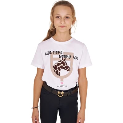 Katoenen meisjes-T-shirt Equestro Ride More Worry Less