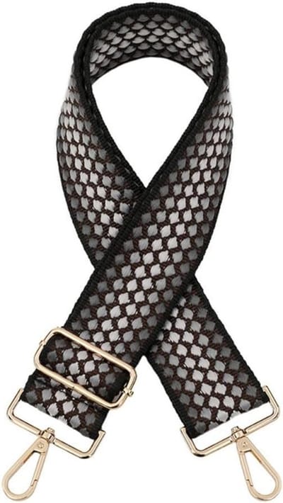 Verstelbare Schouderband voor Tassen, 5 cm Breed, Lengte 75-130 cm, DIY Accessoires voor Crossbody Tassen, Donkergrijs, Comfortabel en Duurzaam