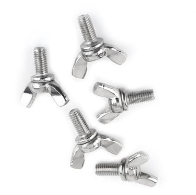 Dailygoods- Vleugelmoeren Set van 5 - Vleugelschroeven - Roestvrij Staal 304 - M5 x 10 mm - Corrosiebestendig - Eenvoudig in gebruik - Bevestigingsmateriaal